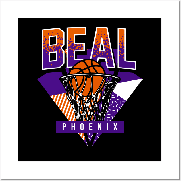 Phoenix Retro Throwback Basketball Beal Wall Art by funandgames